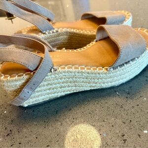 Kelly & Katie Taupe Espadrille Wedges